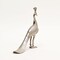Regal Peacock Nickel Finished Aluminum Figurine – 11x3x3" Elegant Table Decor Sculpture
